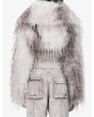 Ted Lasso S04 Juno Temple Faux Fur Lace Up Leather Jacket - view 4