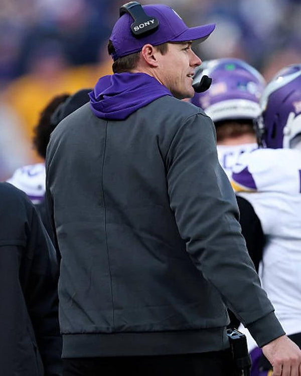 Kevin O’Connell Minnesota Vikings Black Bomber Jacket