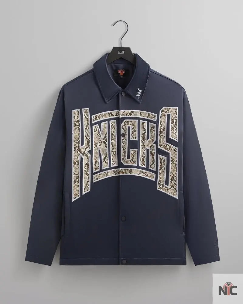Kith for the New York Knicks Snap Front Coaches Jacket
