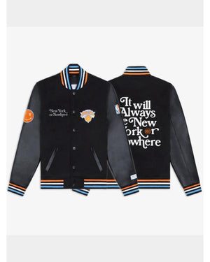 Mariska Hargitay Knicks Playoff Game Varsity Jacket
