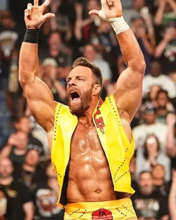 LA Knight WWE Money In The Bank Yellow Vest - view 2