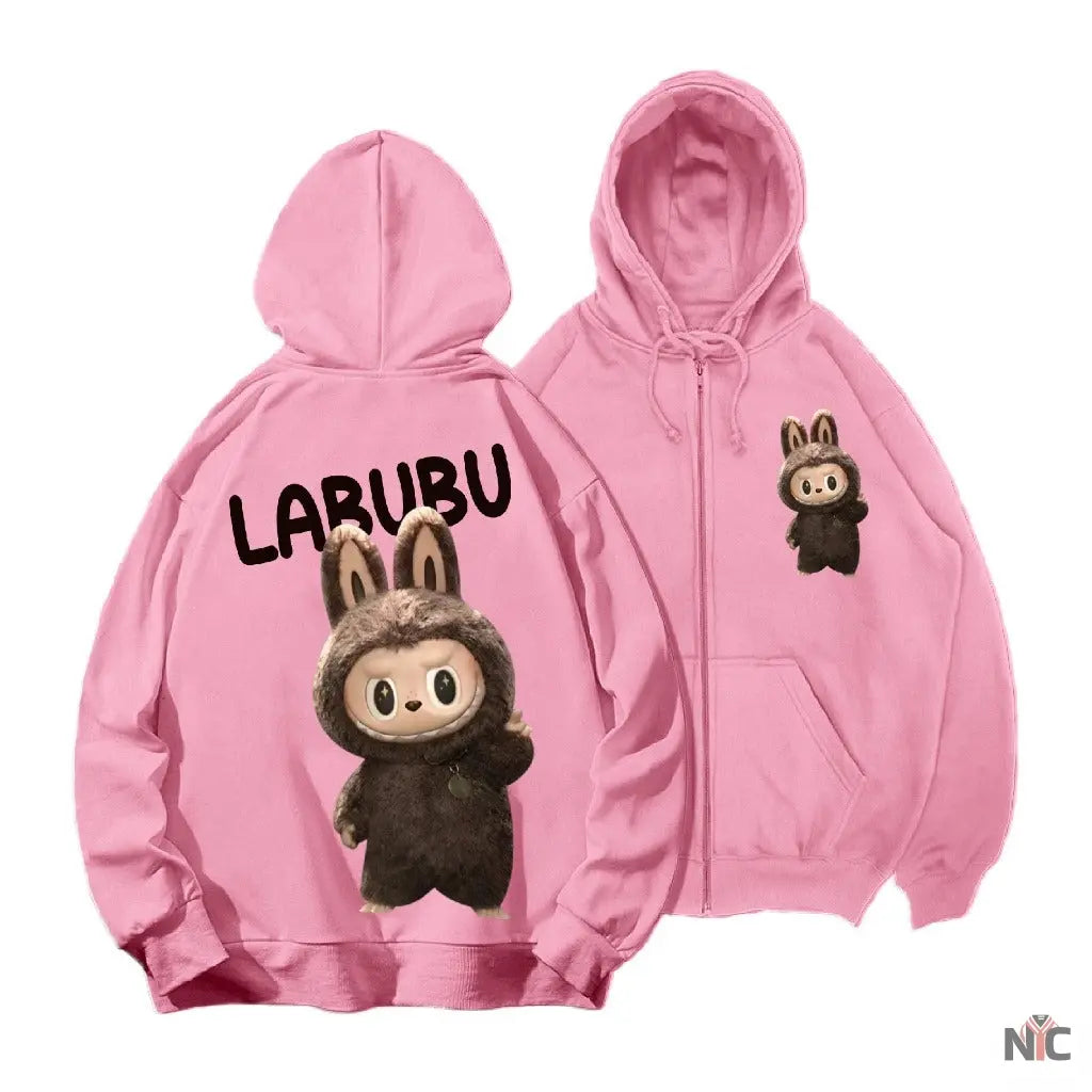 Labubu The Monsters Pink Hoodie