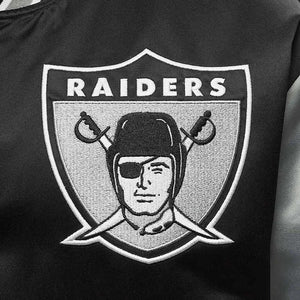 Las Vegas Raiders Heavyweight Black Satin Jacket