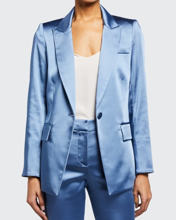 The Young And The Restless Lauralee Bell Blue Satin Blazer