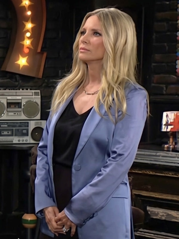 Lauralee Bell The Young And The Restless Blue Satin Blazer