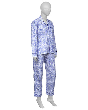 Leanne S01 Leanne Morgan Blue Printed Pajamas