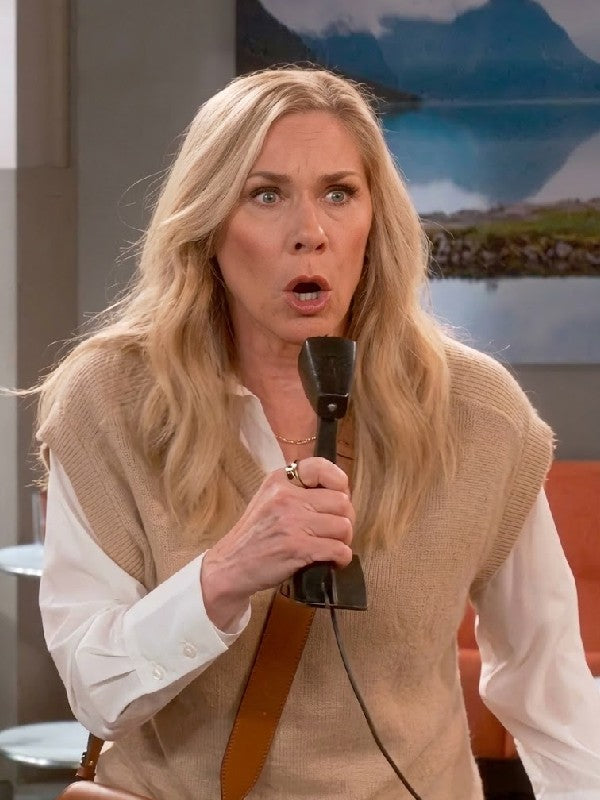 Leanne S2 Leanne Morgan Brown Sweater Vest