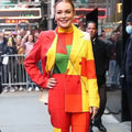 Lindsay Lohan Falling for Christmas Multi Color Blazer Coat