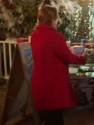Lindsay Lohan Falling for Christmas Red Coat