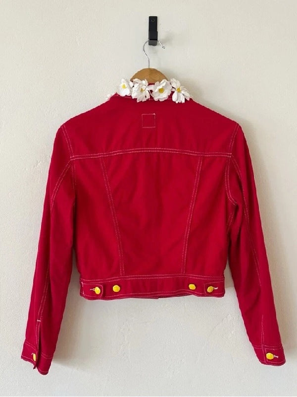Living Single S3 Kim Fields Daisies Collar Red Jacket - view 2