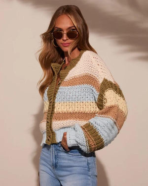 Love Is Blind S11 Erika Ellis Knit Stripe Cardigan - view 3