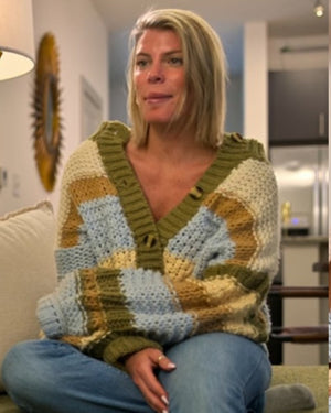Love Is Blind S11 Erika Ellis Knit Stripe Cardigan