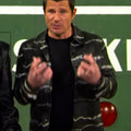 Love Is Blind S11 Nick Lachey Tie Dye Black Leather Shirt
