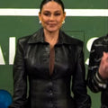 Love Is Blind S11 Vanessa Lachey Black Leather Dress