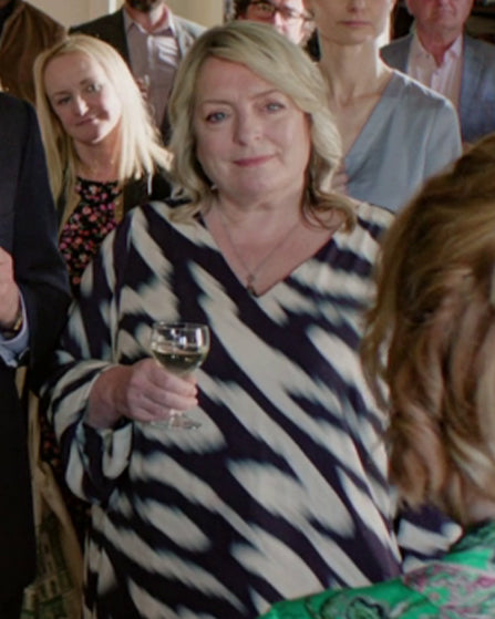Marble Hall Murders S01 Katie Williams Animal Print Dress