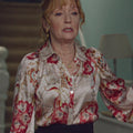 Marble Hall Murders S01 Lesley Manville Printed Silk Blouse