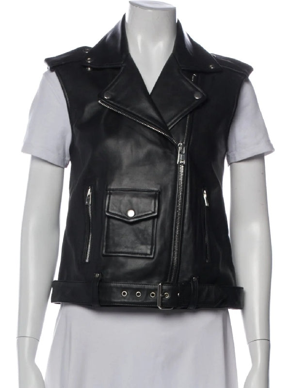 Marilyn Hucek The Voice S30 Black Biker Vest