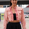 Marina Mabrey Pink Cropped Jacket