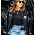 Mariska Hargitay Knicks Playoff Game Varsity Jacket