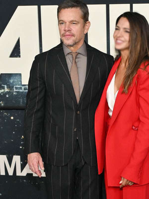 Matt Damon Animals Premiere Black Suit - view 3