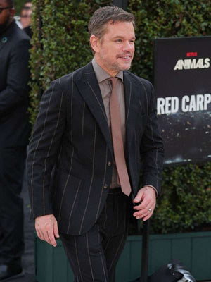 Matt Damon Animals Premiere Black Suit - view 2