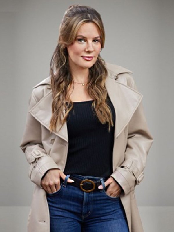 Chelsea Hobbs Navigating Christmas Trench Coat