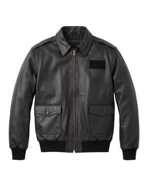 Men's USAF A-2 Military Leather Bomber Jacket