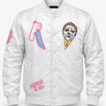 Michael Myers Ice Scream Satin Bomber Jacket