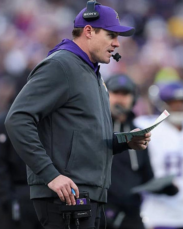 Kevin O’Connell Minnesota Vikings Black Bomber Jacket