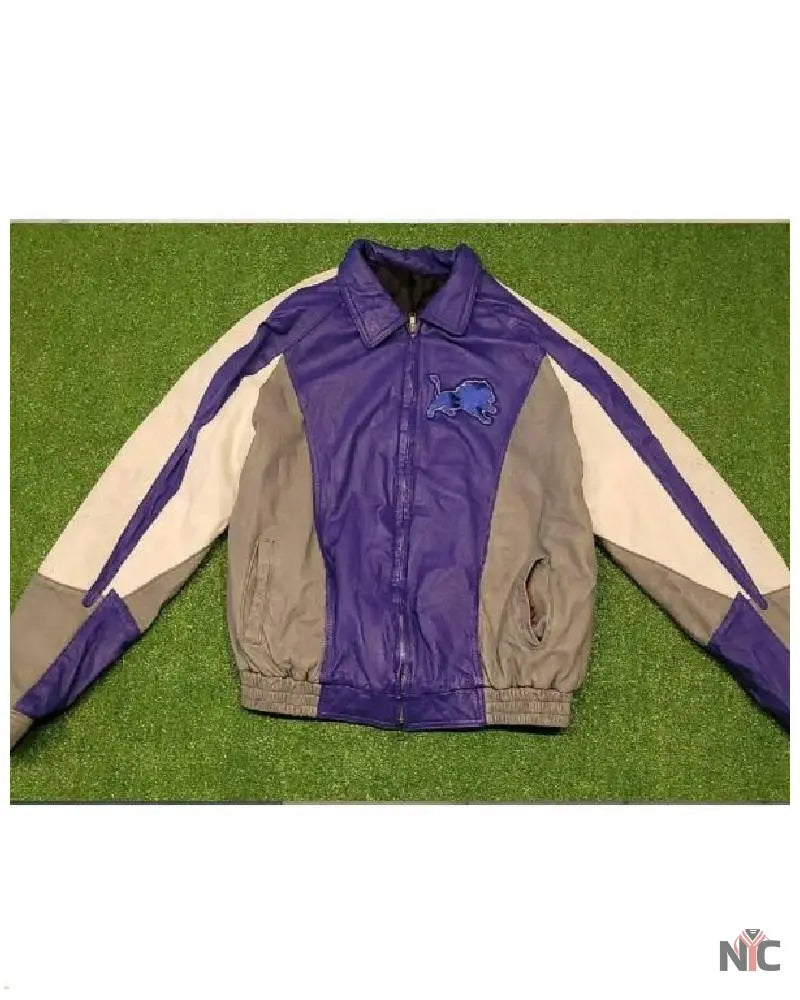 NFL Detroit Lions Jeff Hamilton Leather Jacket