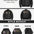 NY Knicks FISLL 2026 NBA Finals Team Leather Jacket