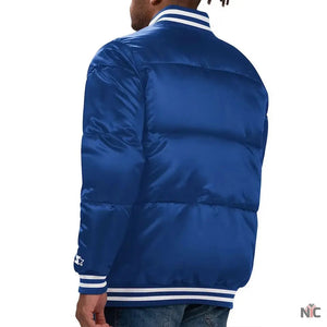 NY Mets Cooperstown Collection Bronx Puffer Satin Jacket