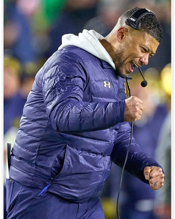 Marcus Freeman Notre Dame Puffer Jacket