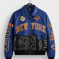New York Knicks 2026 NBA Champions Blue Leather Jacket