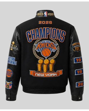 New York Knicks 2026 Champions Black Varsity Jacket - view 2