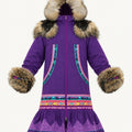 North Of North S02 Anna Lambe Purple Hooded Parka Coat