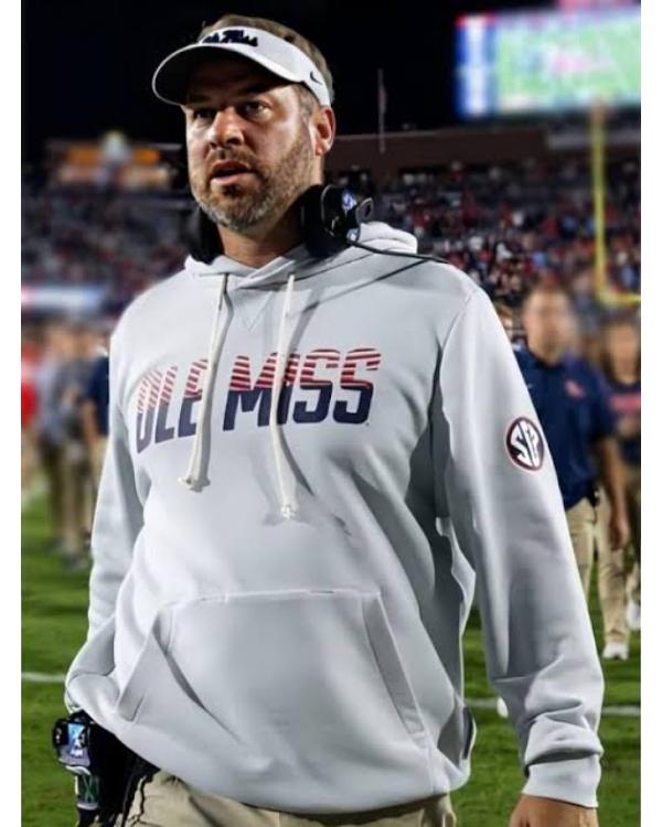 Pete Golding 2026 Ole Miss Rebels White Hoodie