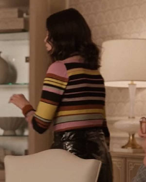 Only Murders in the Building Selena Gomez Striped Turtleneck Top