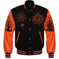 Halloween 2026 Spooky Black/Orange Varsity Jacket