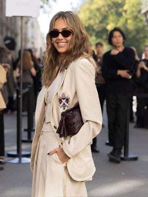 Jessica Alba Paris Fashion Week 2026 Long Blazer - view 2
