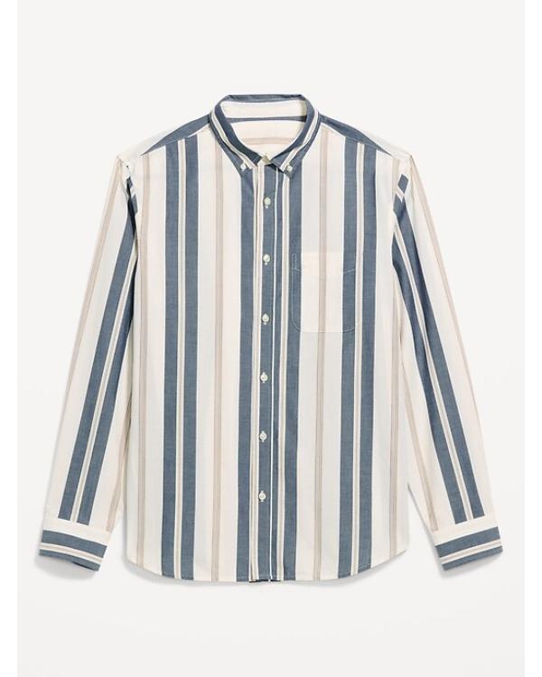 Son of a Critch S05 Malcolm McDowell Blue Striped Shirt - view 2