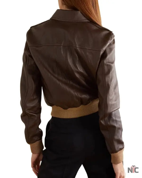 Poker Face Natasha Lyonne Leather Bomber Jacket