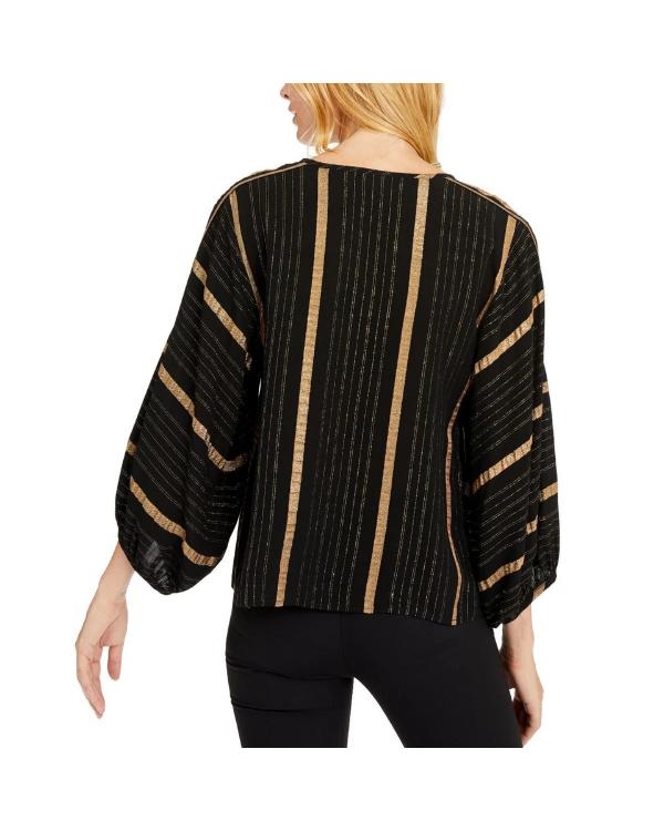 General Hospital 2026 Brook Kerr Metallic Stripe Blouse - view 2