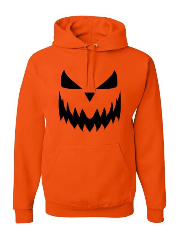 Pumpkin Halloween Face Orange Hoodie