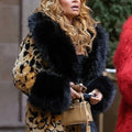 RHUGT S5 Gizelle Bryant Leopard Faux Fur Coat