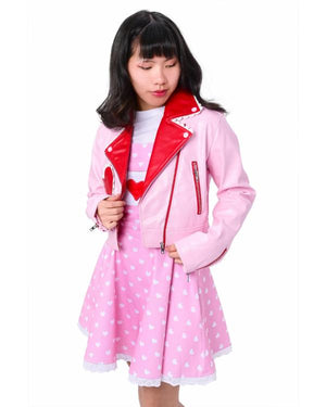 Real Housewives of OC Gina Kirschenheiter Pink Heart Moto Jacket - view 3