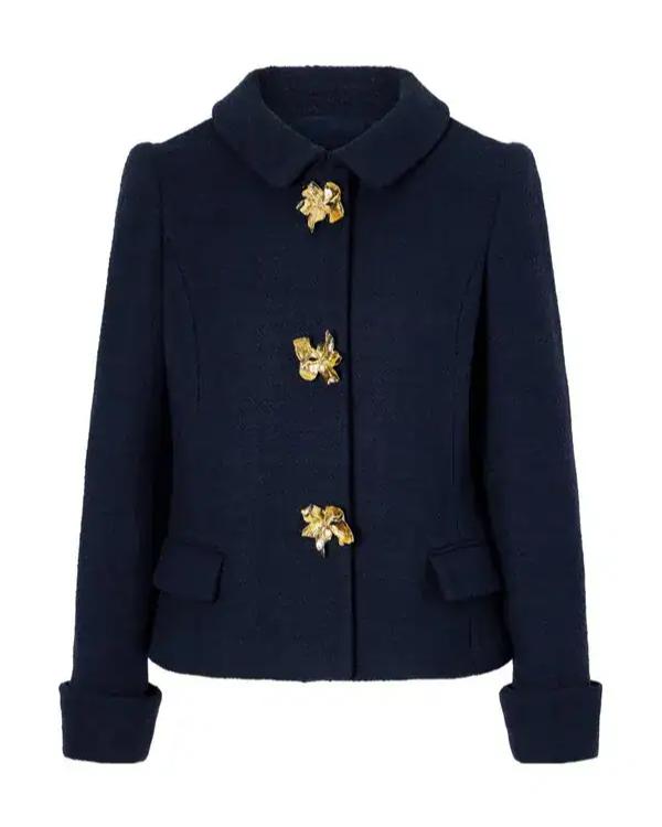 Real Housewives of SLC Meredith Marks Blue Tweed Jacket - view 2