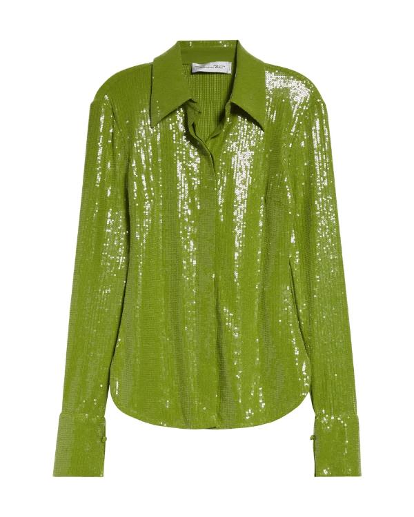 Real Housewives of SLC S07 Lisa Barlow Green Sequin Shirt