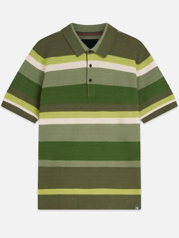 Reasonable Doubt S4 Tim Jo Stripe Textured Polo Shirt