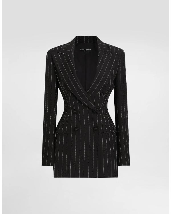 Ted Lasso S04 Hannah Waddingham Black Pinstripe Blazer - view 2